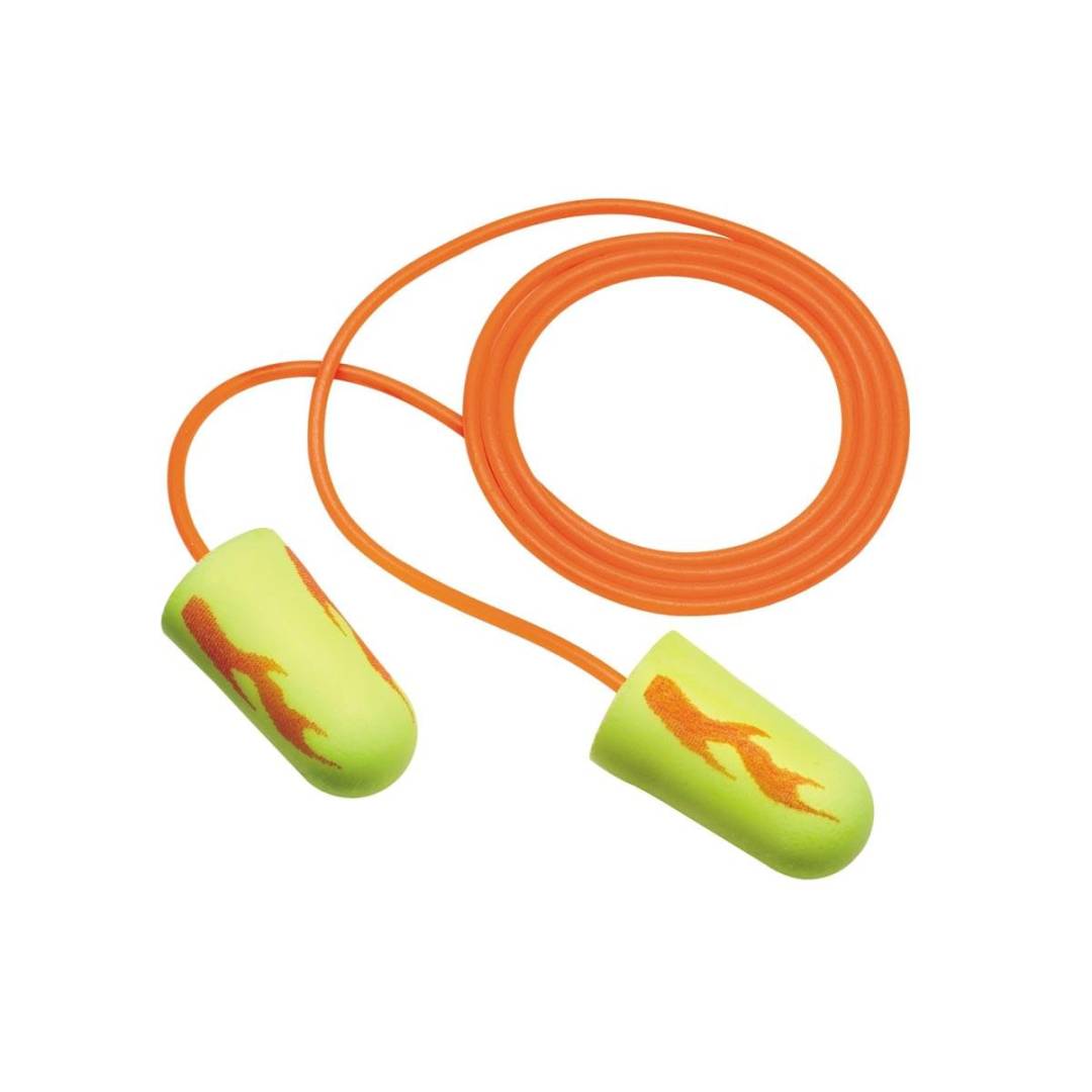Earplug Corded Yellow Neon Blasts Hearing Conservation In Poly Bag Regular Size 311-1252 E-A-R E-A-R