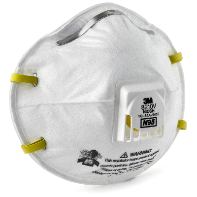 Respirator Particulate N95 Respiratory Protection 8210V 80 Each Per Case Respirator Particulate N95 Respiratory Protection 8210V 80 Each Per Case