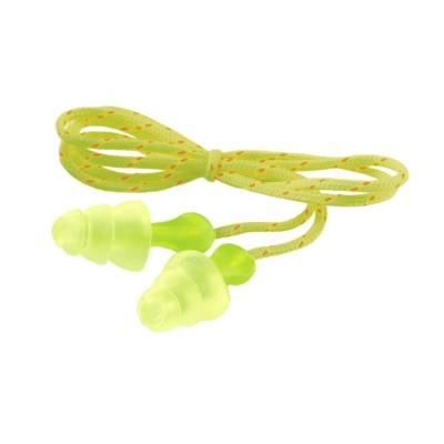 Earplug Corded Tri-Flange Cloth Hearing Conservation P3001 400 Pair Per Case