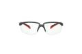 Glasses Safety Clear Anti-Fog Anti-Scratch Lens Grayred Temple Solus 2000 Series