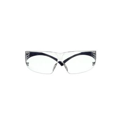 Glasses Safety Clear Anti-Fog Lens Clear Frame Blue Temples Securefit 200 Series