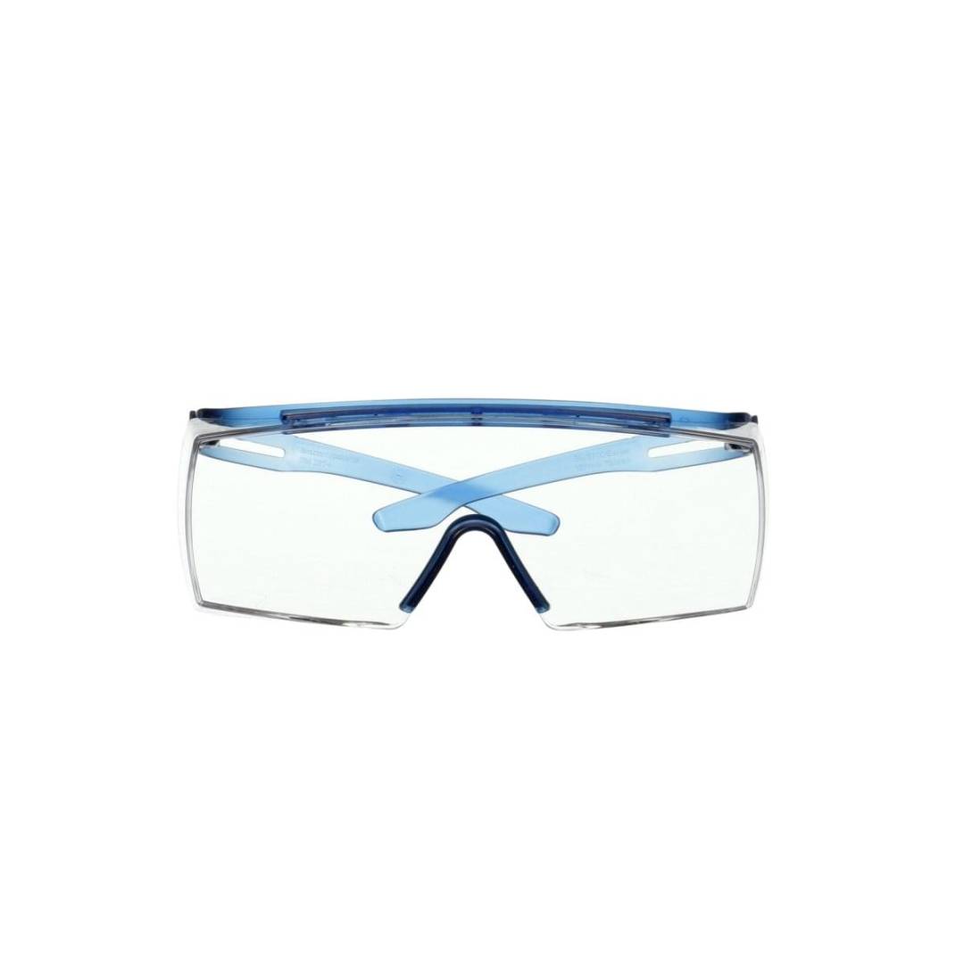 Glasses Safety Clear Otg Anti-Fog Anti-Scratch Lens Blue Temple Securefit 3700 Series
