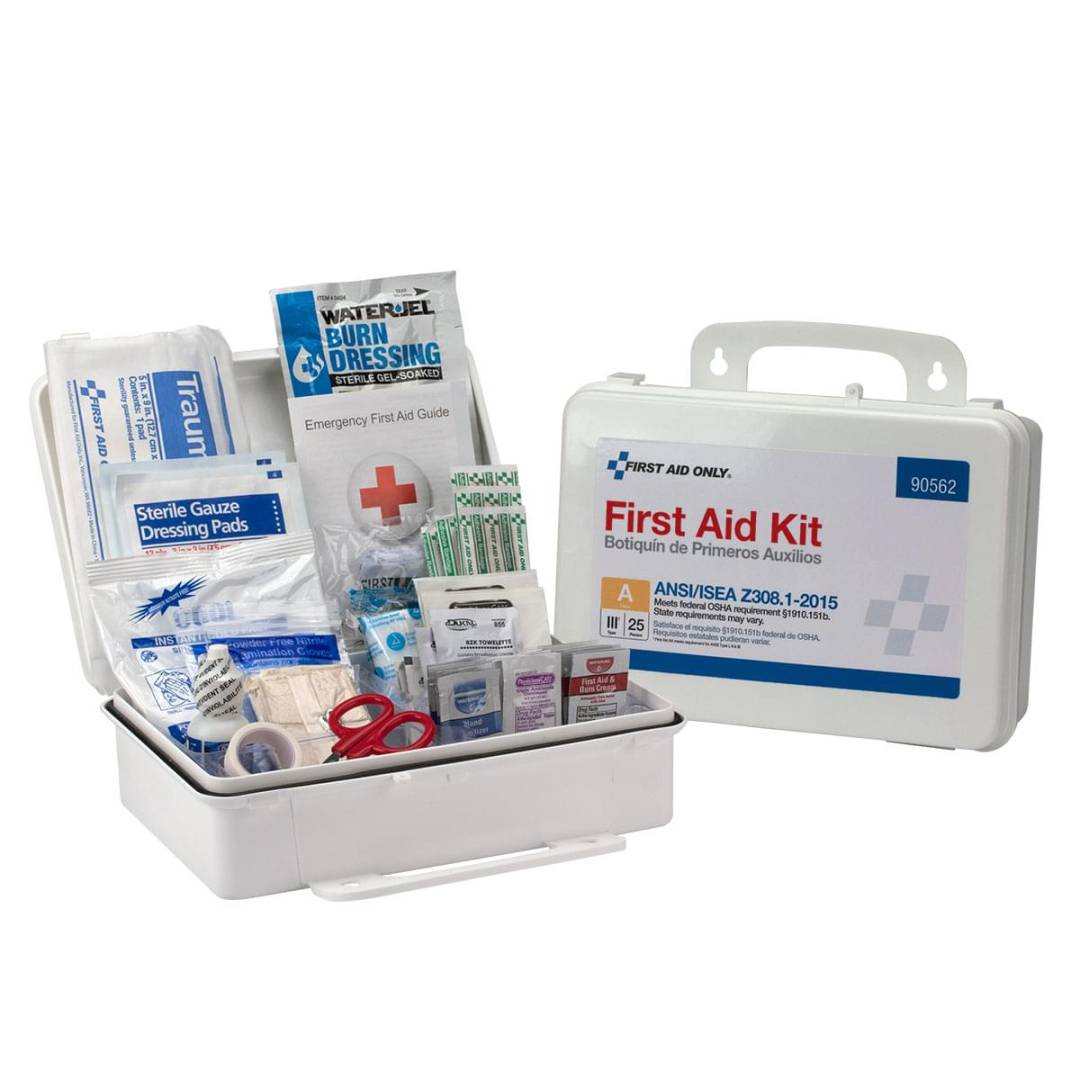 First Aid Kit 25 Person Ansi A Plastic Case