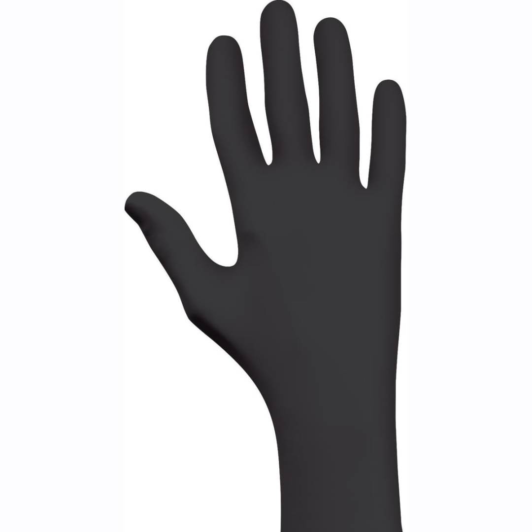 Glove Disposable Nitrile Powder Free Accelerator Free Large Black 9.5