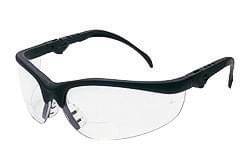 Glasses Safety Magnifier Black Frame Dual Bi-Focal 2.5 Clear Lens K3H