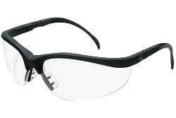 Glasses Safety Black Matte Frame Clear Lens Adjustable Temple Klondike Glasses Safety Black Matte Frame Clear Lens Adjustable Temple Klondike