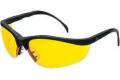Glasses Safety Black Matte Frame Amber Lens Adjustable Temple Klondike