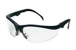 Glasses Safety Black Matte Frame Clear Anti-Fog Lens Ratchet Temple Klondike Plus
