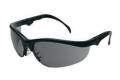 Glasses Safety Black Matte Frame Gray Lens Ratchet Temple Klondike Plus