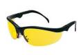 Glasses Safety Black Matte Frame Amber Lens Ratchet Temple Klondike Plus
