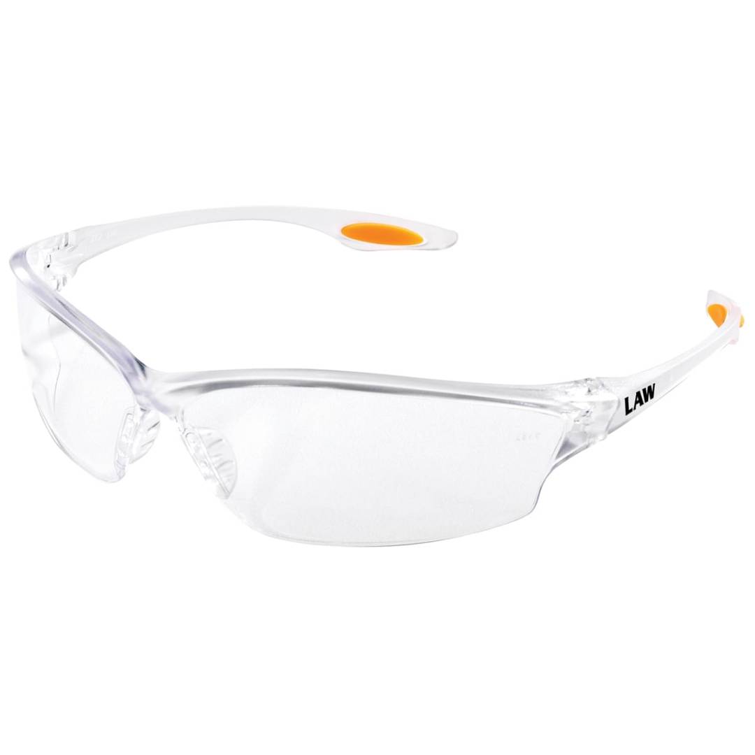 Glasses Safety Clear Temple Clear Anti-Fog Lens Orange Tpr Temple Inserts Law 2