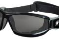 Goggle Safety Black Frame Gray Anti-Fog Lens Adjustable Strap With Removable Foam Gasket Reaper