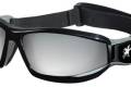 Goggle Safety Black Frame Silver Mirror Lens Adjustable Strap With Removable Foam Gasket Reaper