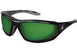 Glasses Safety Black Frame Green 2.0 Filter Lens Gray Tpr Temple With Removable Foam Gasket Reaper
