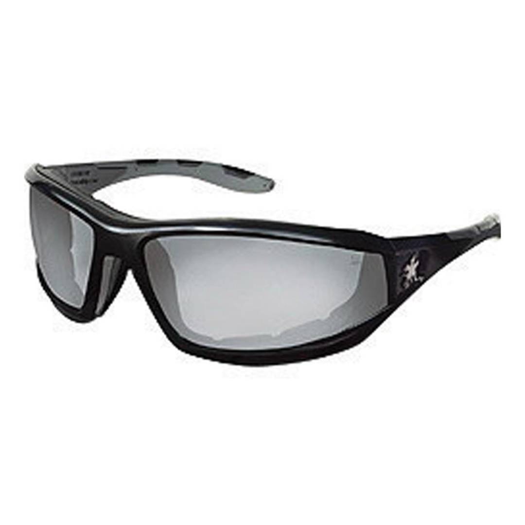 Glasses Safety Black Frame Indooroutdoor Clear Mirror Anti-Fog Gray Tpr Temple With Removable Foam