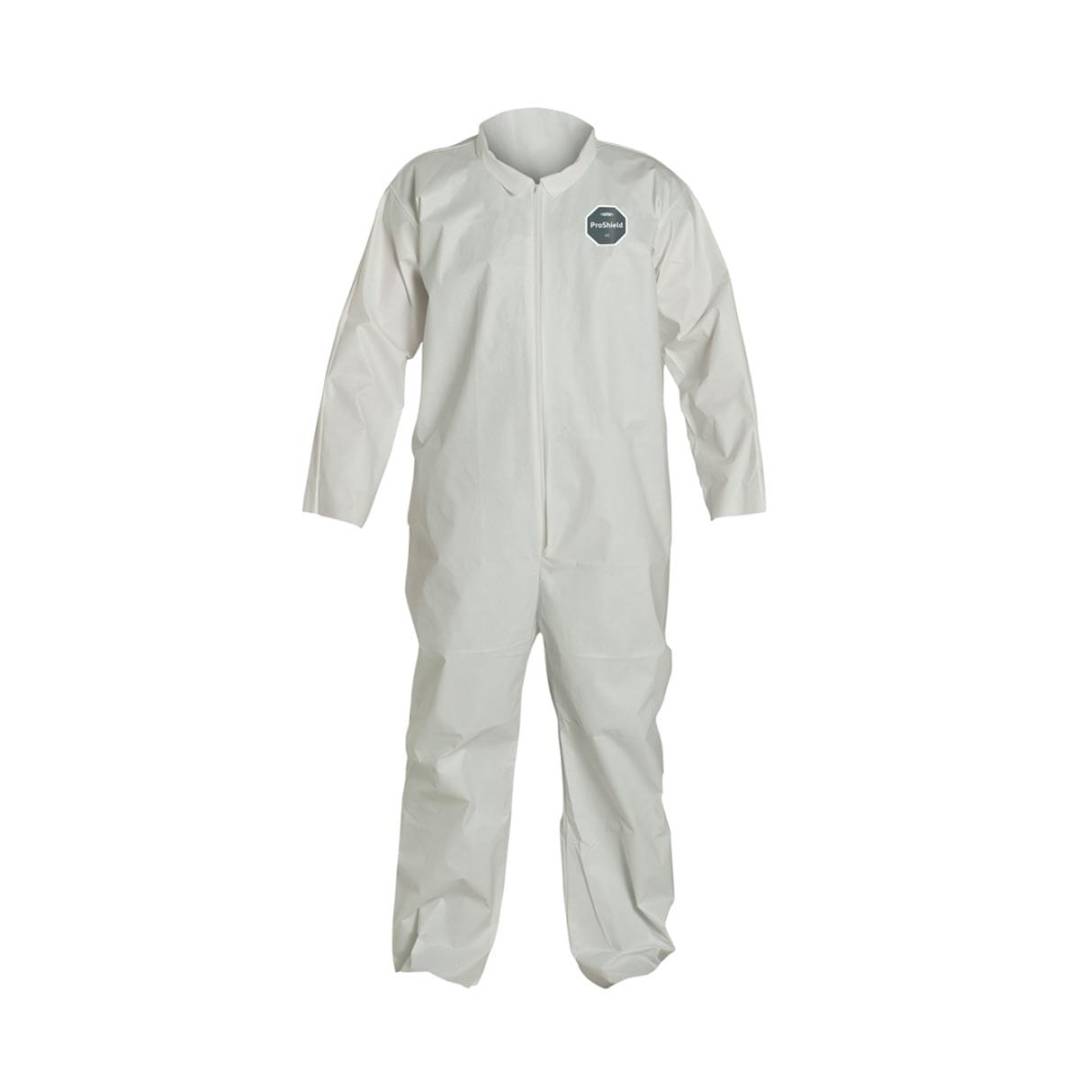 Coverall 4X-Large Proshield Nexgen White Serged Seam With Collar Front Zipper Open Wrist & Ankle 2