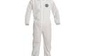 Coverall 4X-Large Proshield Basic White Serged Seam With Collar Front Zipper Open Wrist & Ankle 25