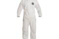 Coverall 5X-Large Proshield Basic White Serged Seam With Collar Front Zipper Elastic Wrist & Ankle