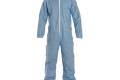 Coverall 2X-Large Tempro Blue Serged Seam With Collar Front Zipper Open Wrist & Ankle 25Ca