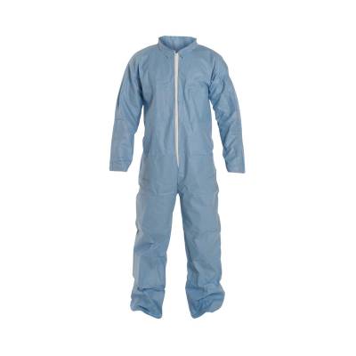 Coverall 3X-Large Tempro Blue Serged Seam With Collar Front Zipper Open Wrist & Ankle 25Ca