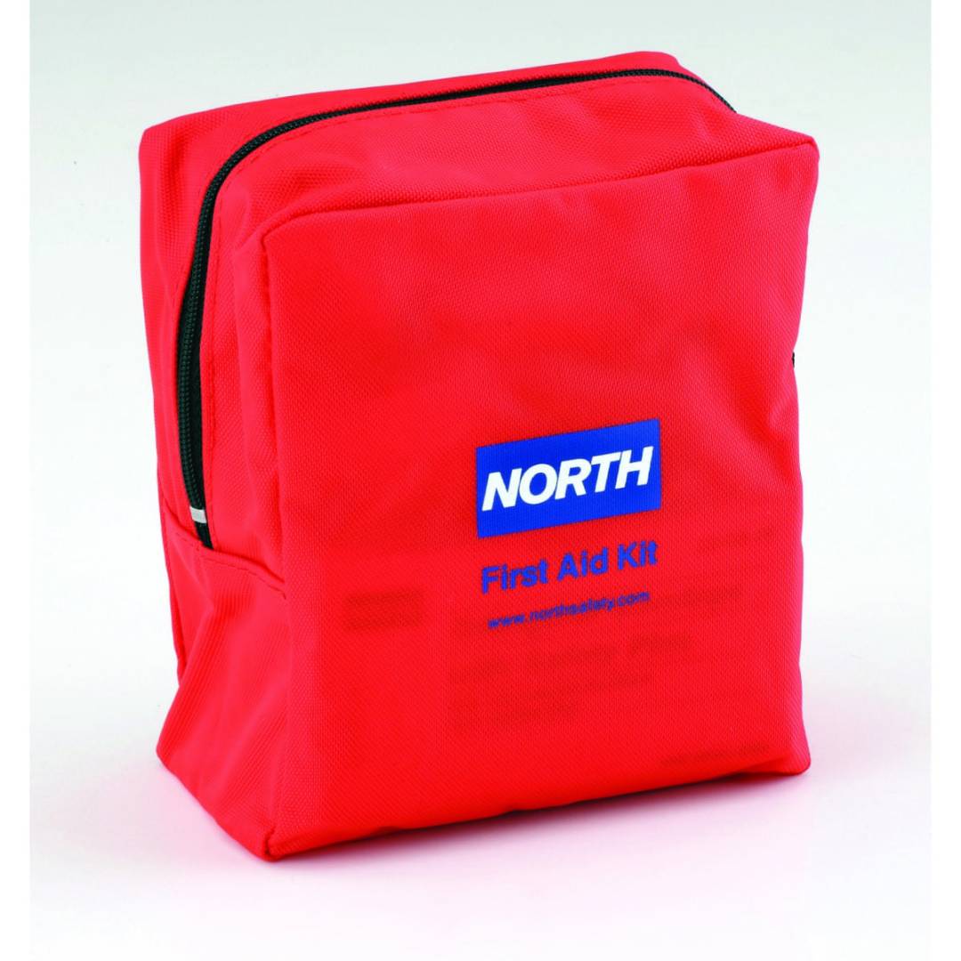 First Aid Kit Redi-Care Small Soft Pack Durable Red Nylon Bag With Integral Belt Loops Compact
