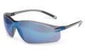 Glasses Safety Blue Mirror Anti-Scratch A700 Gray Frame Temple Tip Pad Sports Temple Wrap-Around Sin