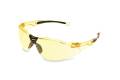 Glasses Safety Amber Anti-Scratch A800 Amber Frame Padded Temple Inserts Wrap-Around Single Non-Slip