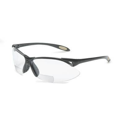 Glasses Safety Magnifier Clear +2.5 Diopter Anti-Scratch A900 Black Polycarbonate Frame Padded Templ