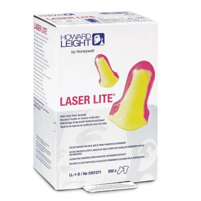 Earplug Uncorded Single Use Laser-Lite T-Shape Polyurethane Foam 500 Pair Per Leight Source 500 Disp