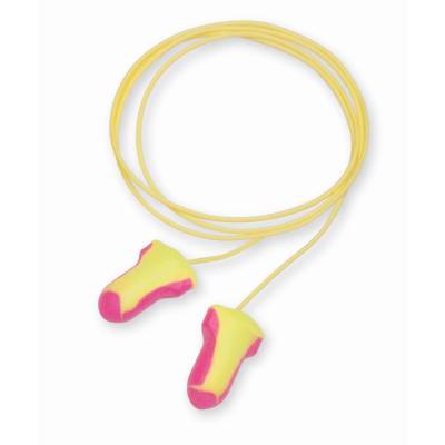 Earplug Corded Single Use Laser-Lite T-Shape Polyurethane Foam With Poly Cord 1 Pair Per Poly Bag