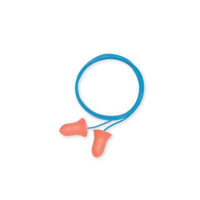 Earplug Corded Max-30 Single Use Max Bell Shape Polyurethane Foam With Poly Cord 1 Pair Per Poly Bag