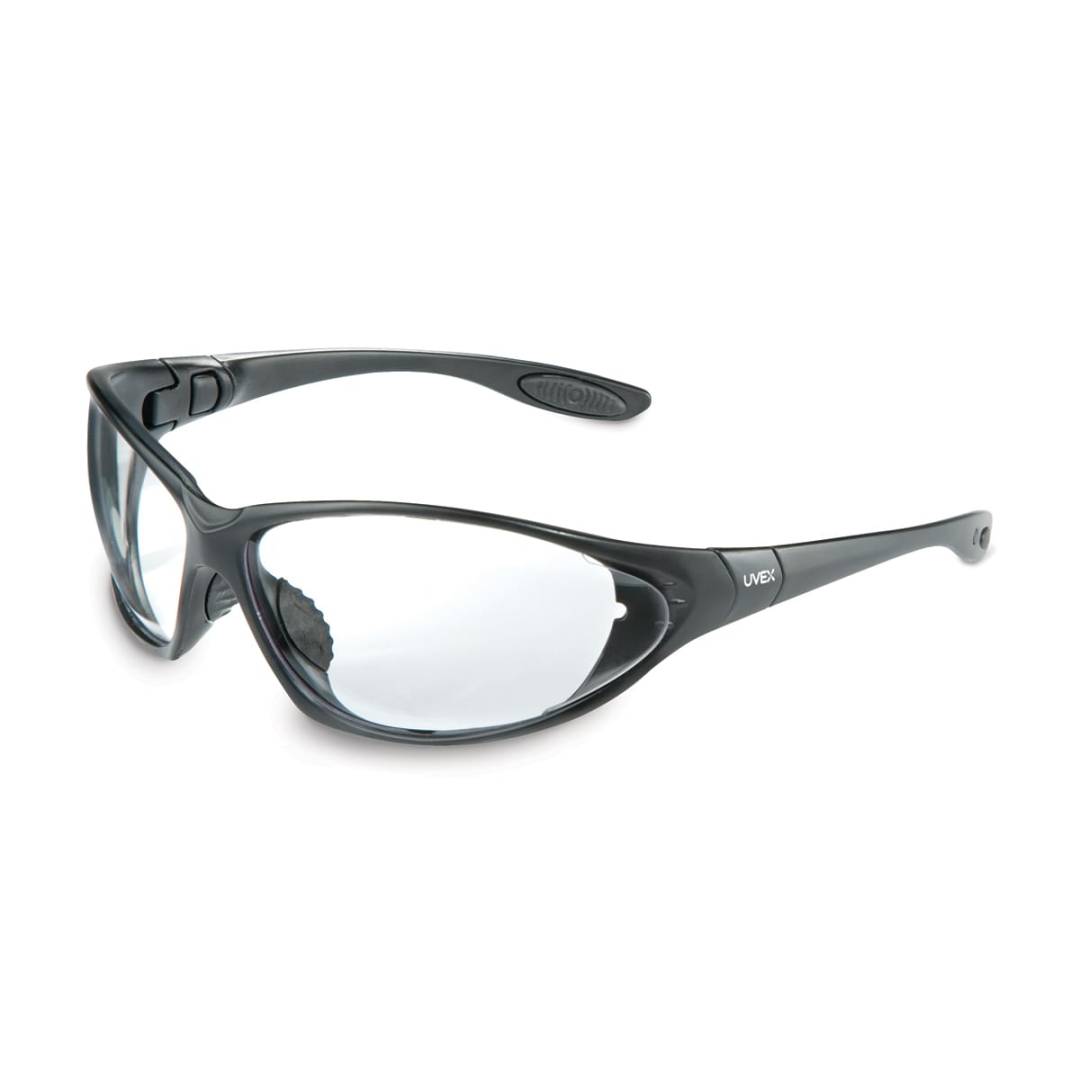 Glasses Safety Clear Lens Black Frame Uvex Seismic Hydroshield Anti Fog Coating