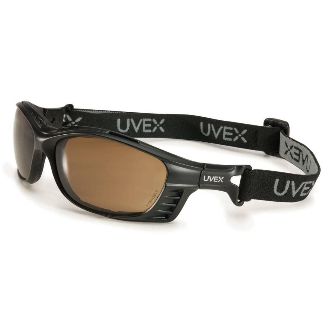 Glasses Safety Espresso Lens Matte Black Frame Anti Fog Coating Uvex Livewire
