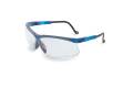 Glasses Safety Clear Genesis Ultra-Dura Anti-Scratch Hardcoat Vapor Blue Frame Adjustable Temple Spa