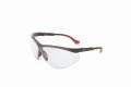Glasses Safety Clear Genesis Xc Uvextreme Anti-Fog Black Frame Adjustable Temple Cushioned Extended