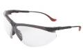 Glasses Safety Silver Mirror Genesis Xc Ultra-Dura Black Frame Adjustable Temple Cushioned Extended