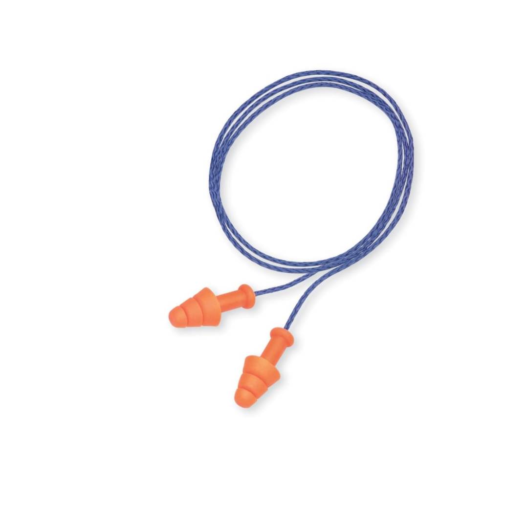 Earplug Corded Multiple Use Smartfit 3-Flange Tpe Thermoplastic Elastomer Molded With Detachable Fab