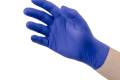 Glove Disposable Exam Nitrile Powder Free Large Blue Certified Ergonomic Textured Fingertips For Gri