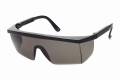 Glasses Safety Gray Anti-Scratch Retro Black Adjustable Temple Sideshield Wrap-Around Single Ansi Z8
