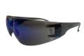 Glasses Safety Blue Mirror Anti-Scratch Classic Unframed Charcoal Flexible Temple Wrap-Around Single