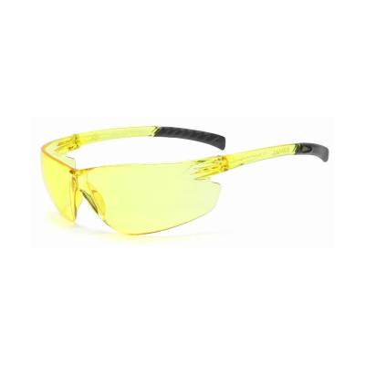 Glasses Safety Amber Anti-Scratch Anti-Fog Classic Plus Unframed Amber Flexible Temple With Grips Wr