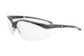 Glasses Safety Clear Anti-Scratch Select Black Ergo-Grip Wrap-Around Dual Ansi Z87+