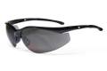 Glasses Safety Gray Anti-Scratch Select Black Ergo-Grip Wrap-Around Dual Ansi Z87+