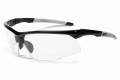 Glasses Safety Blk Fr Clr Lens