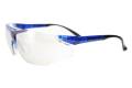 Glasses Safety Indooroutdoor Clear Elite Blue Adjustable Ratchet Temple Wrap-Around Single Soft Nos