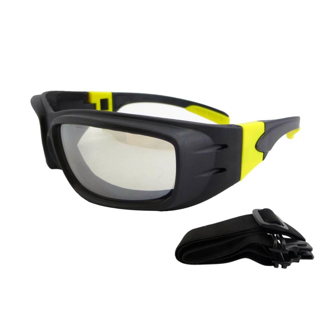 Glasses Safety Foam Lin Ioaf Lens Black & Yellow Temple With Extra Strap