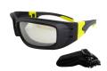 Glasses Safety Foam Lin Ioaf Lens Black & Yellow Temple With Extra Strap
