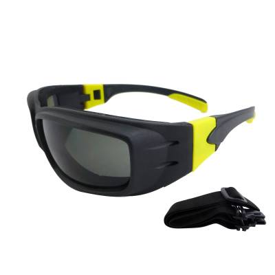 Glasses Safety Foam Lin Gyaf Lens Black & Yellow Temple With Extra Strap Glasses Safety Foam Lin Gyaf Lens Black & Yellow Temple With Extra Strap