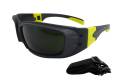 Glasses Safety Foam Lin 5.0Af Lens Black & Yellow Temple With Extra Strap