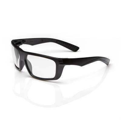 Glasses Safety Clear Hardcoated Lens Flat Black Frametemples Dynamo Series